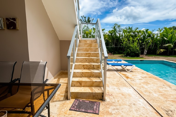 Steps to roof top terrace