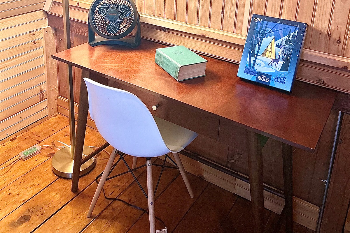 Desk in the first loft bedroom.