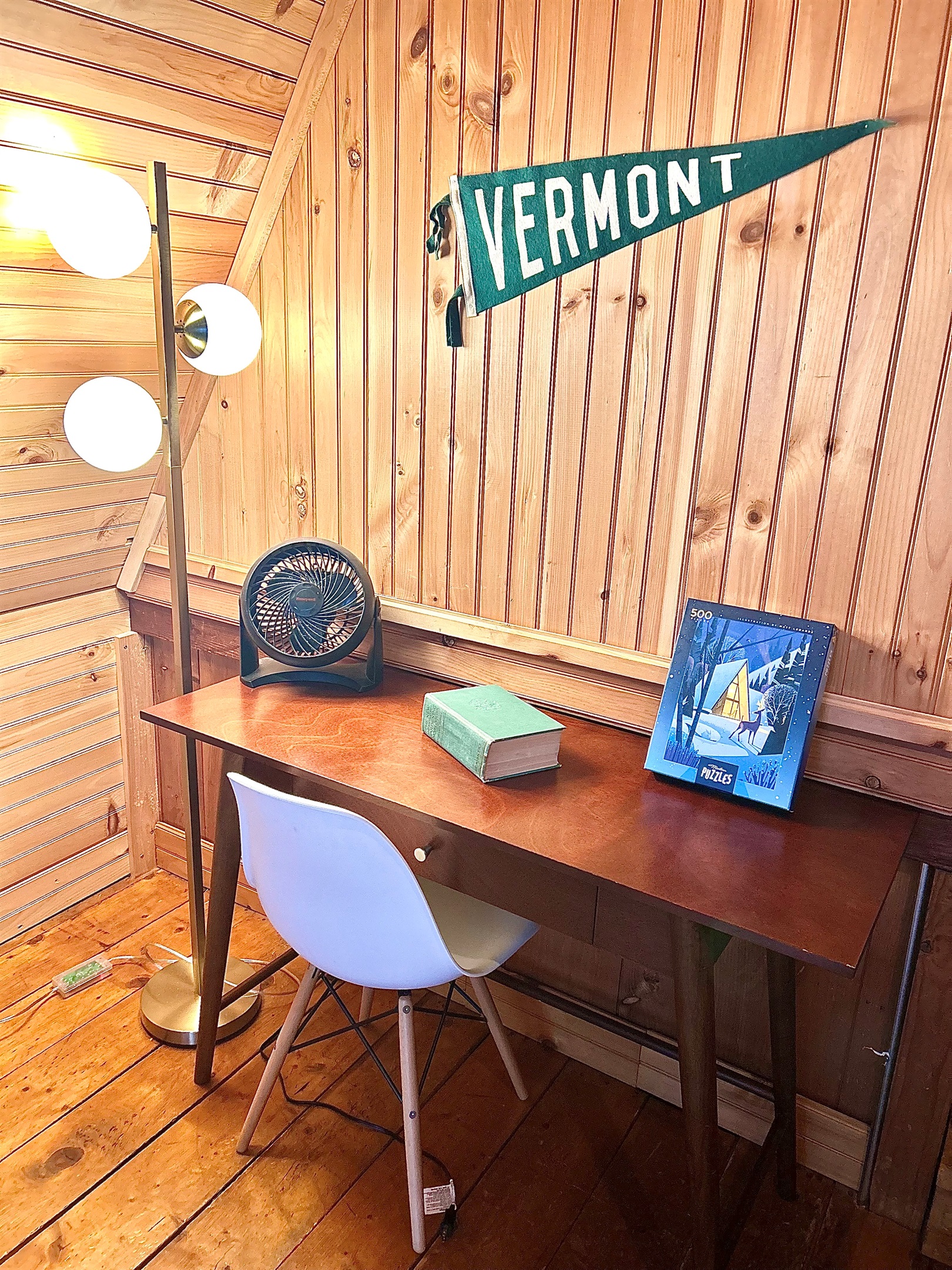 Desk in the first loft bedroom.
