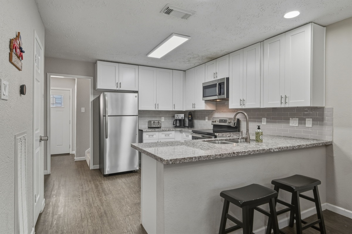 Spacious kitchen — perfect for group dinners and family breakfasts.