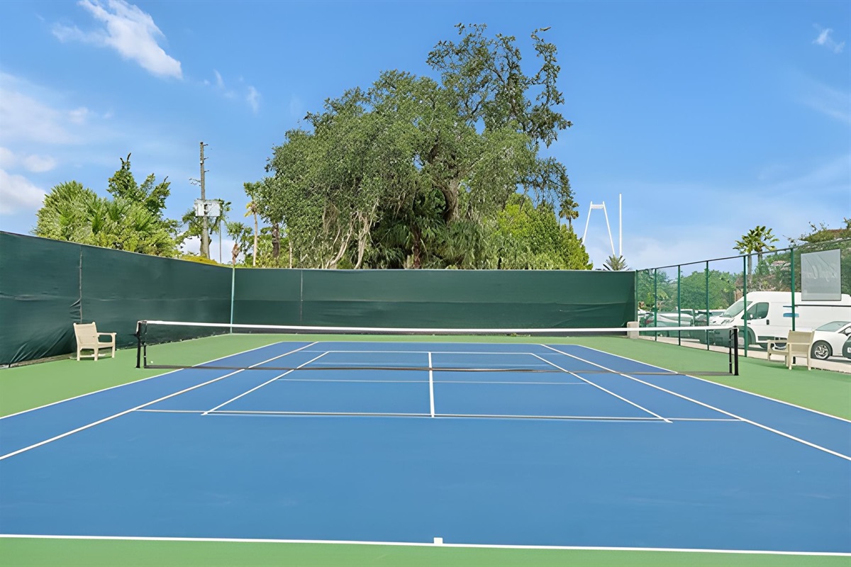 To use the tennis court, contact the front desk