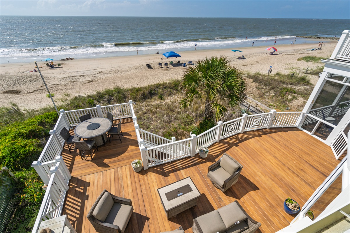 Main Sundeck as Viewed from Upstairs Balcony off Bedroom 3