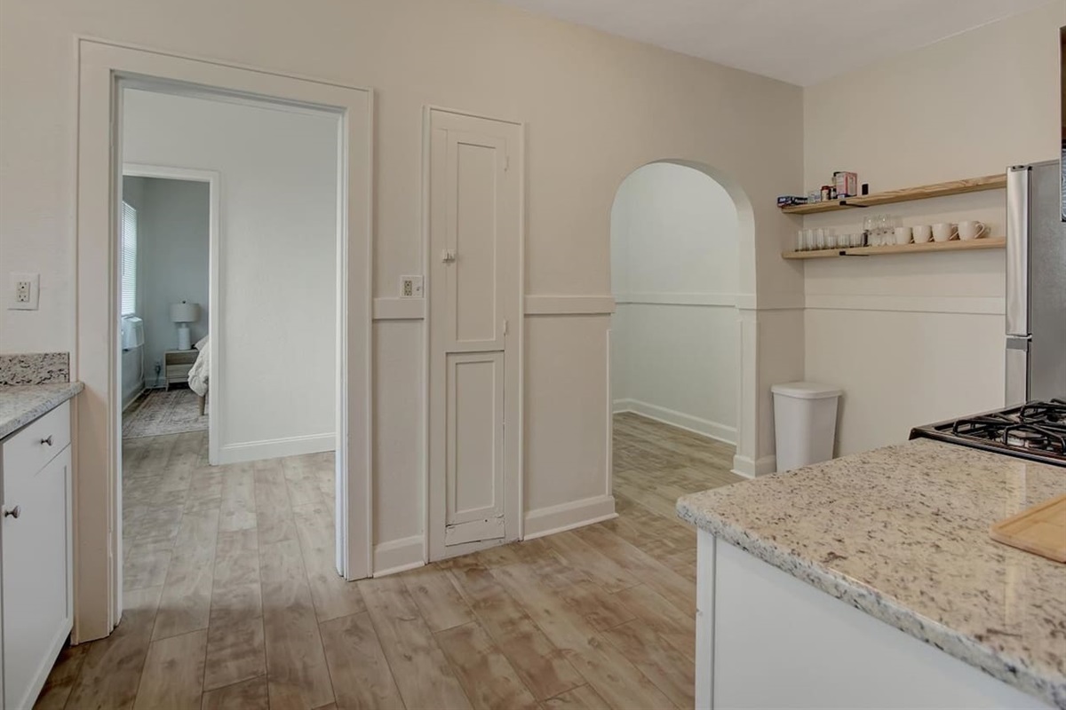 kitchen to laundry area