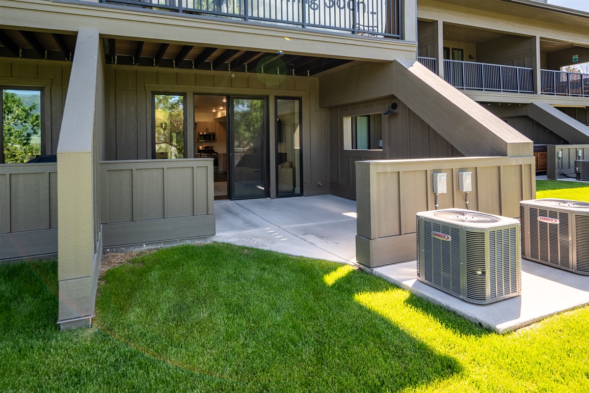 A private patio for friends and family.