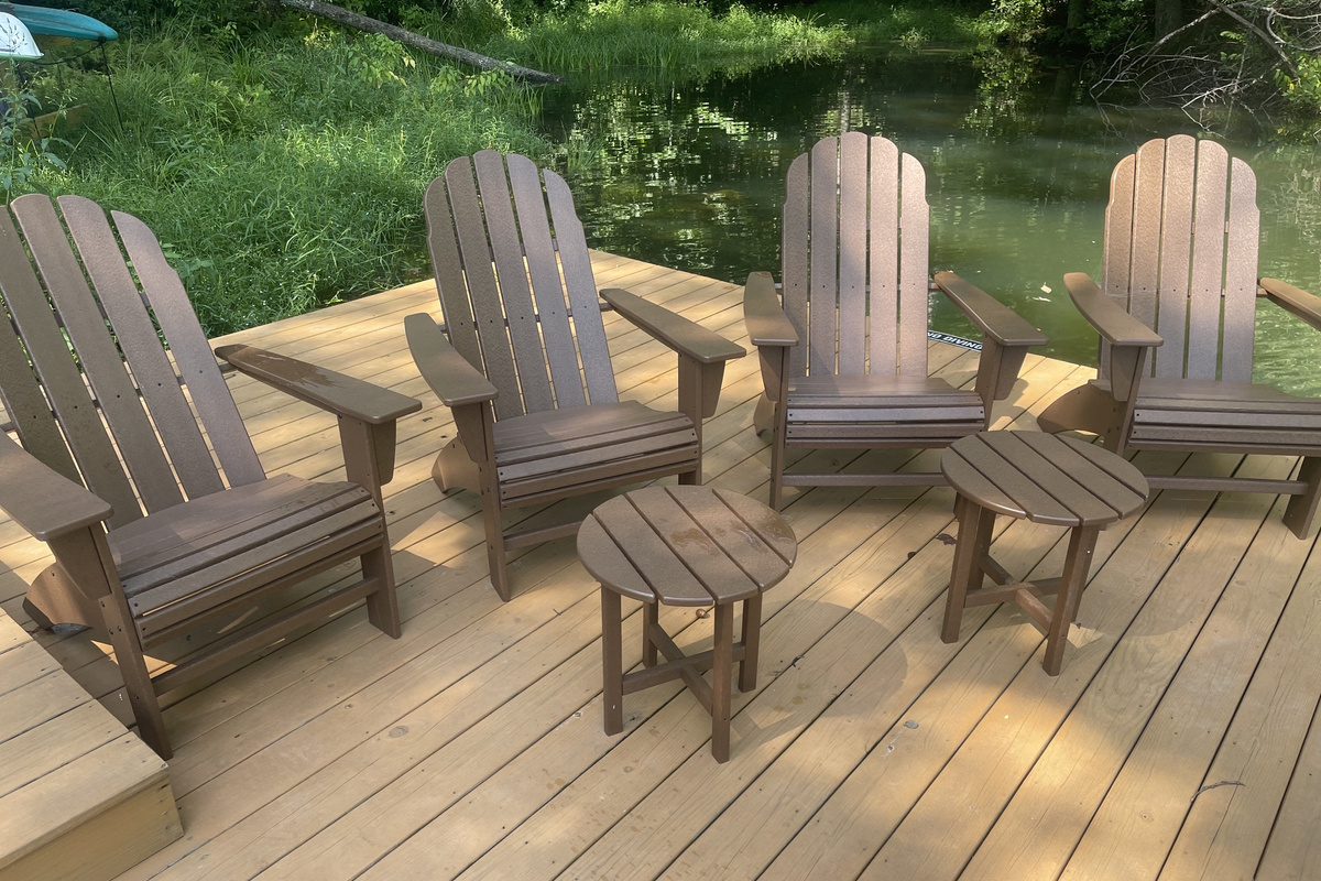 New extended dock with outdoor seating