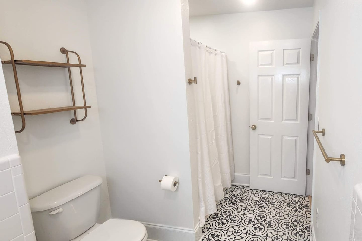 Master BathTake your time in the master bathroom &mdash; double sinks mean two people getting ready at once, no waiting required.
