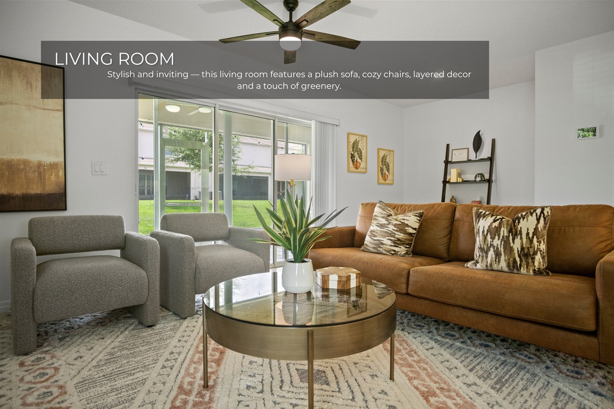 A cozy living room perfect for relaxing.