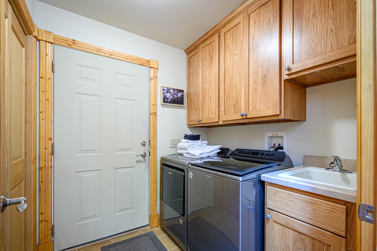 Guests have full access to large washer and dryer
