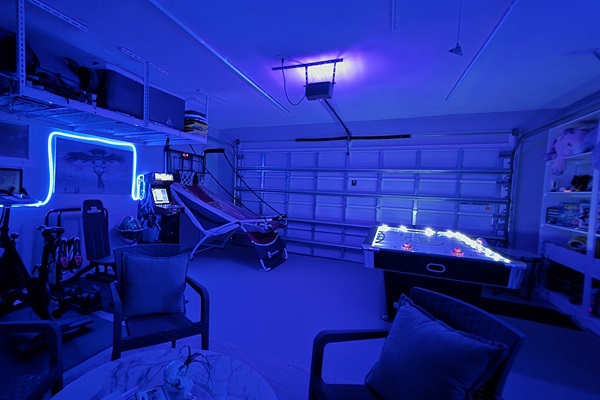 Private recreation room with games and toys