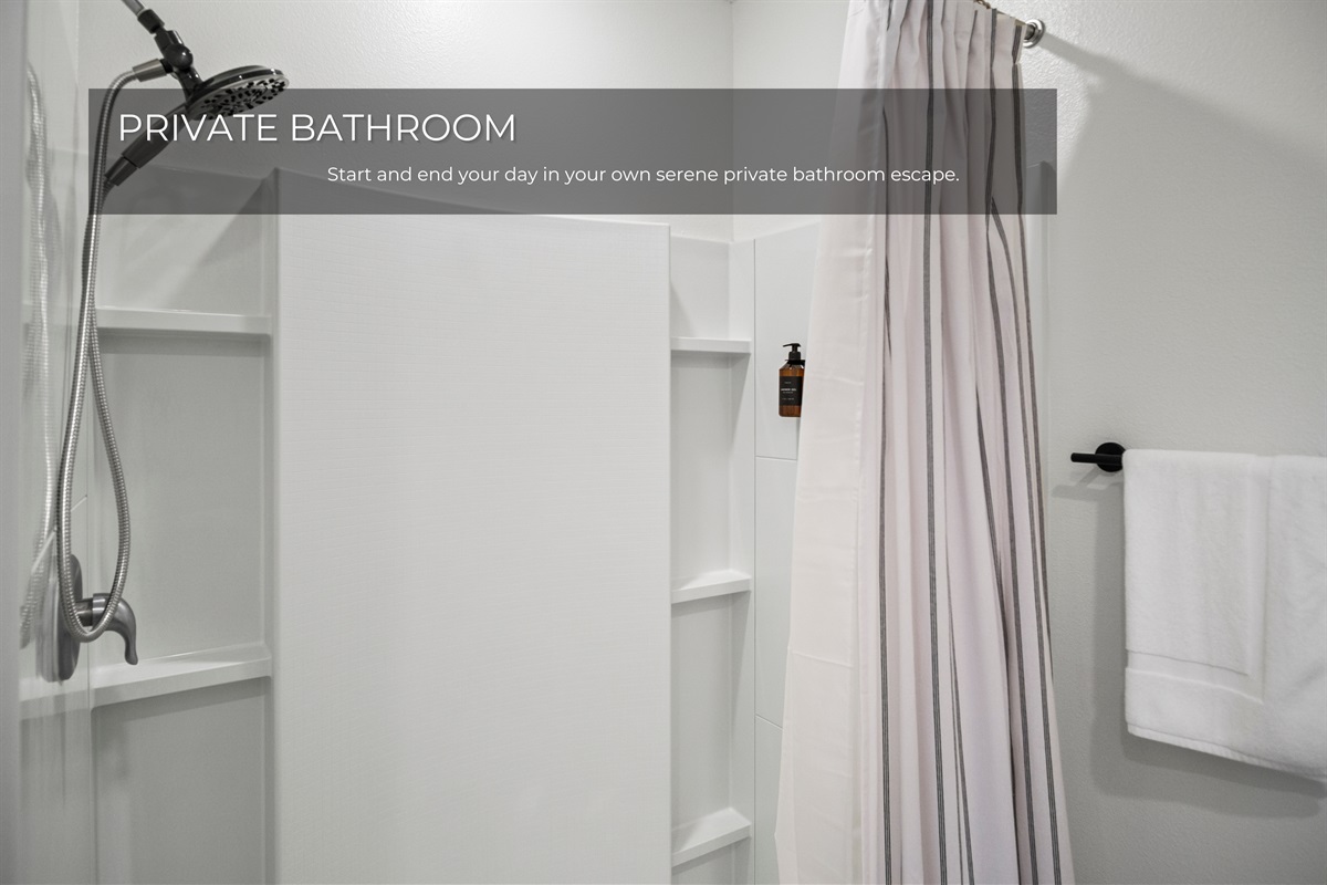 Relax and refresh in your private bath.
