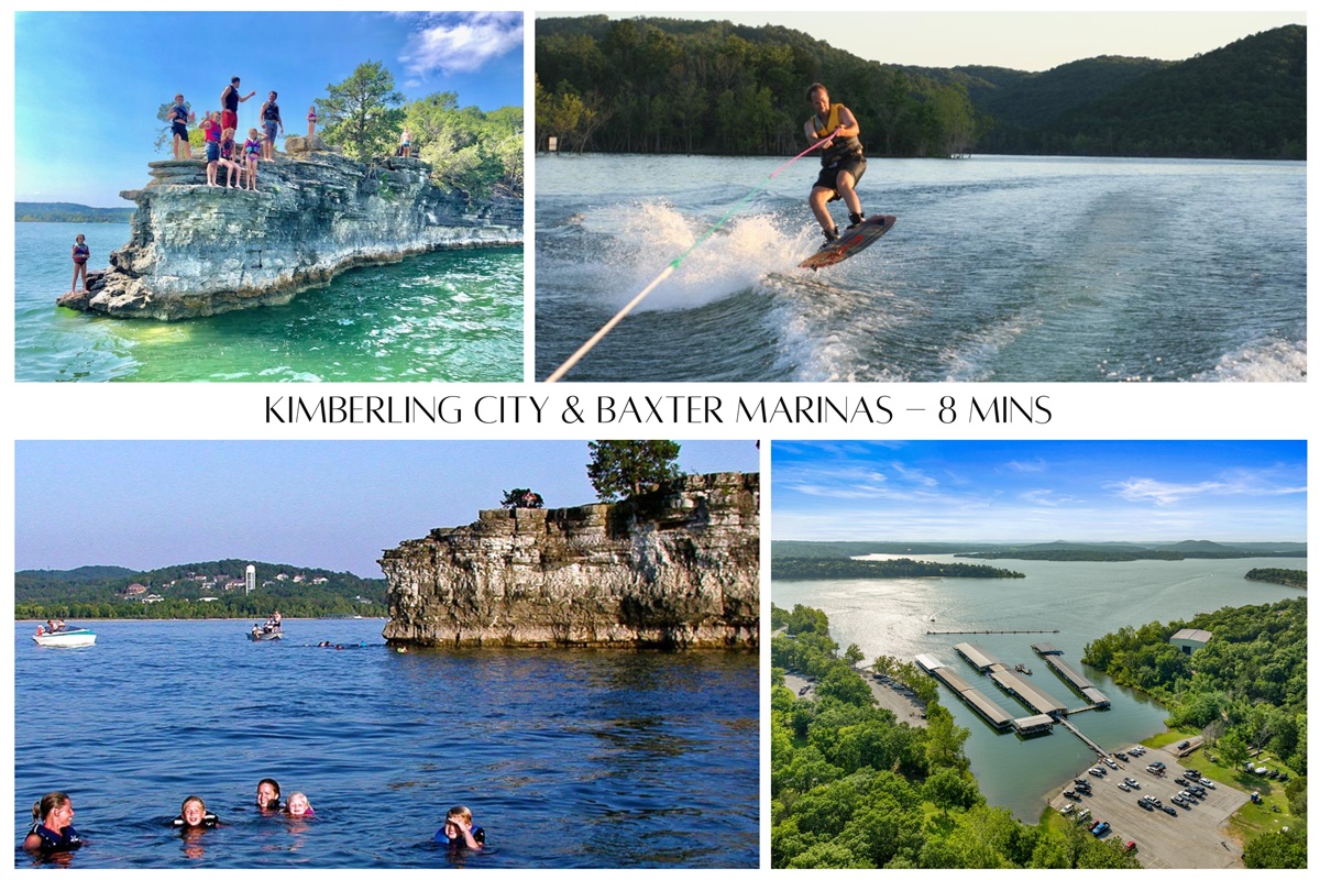 We're located just minutes from two major marinas that offer you perfect access to rent a boat or bring your own. This is the perfect spot to enjoy a weekend on the clean and beautiful waters of Table Rock Lake!