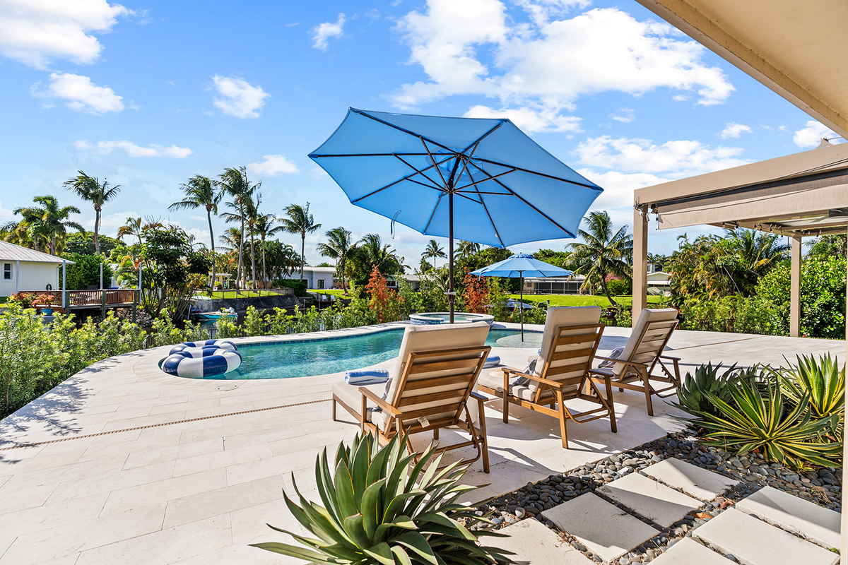 Spend sunny afternoons poolside with plenty of space to lounge, unwind, and soak up the Florida sunshine.