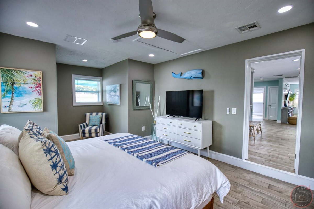 MASTER BEDROOM - Note that there is a single step down to enter the Master Bedroom.