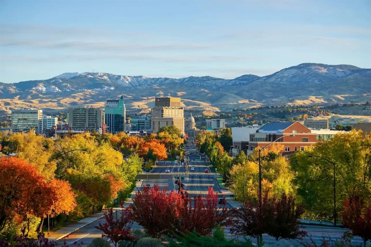 Photo of downtown Boise taken near the home
