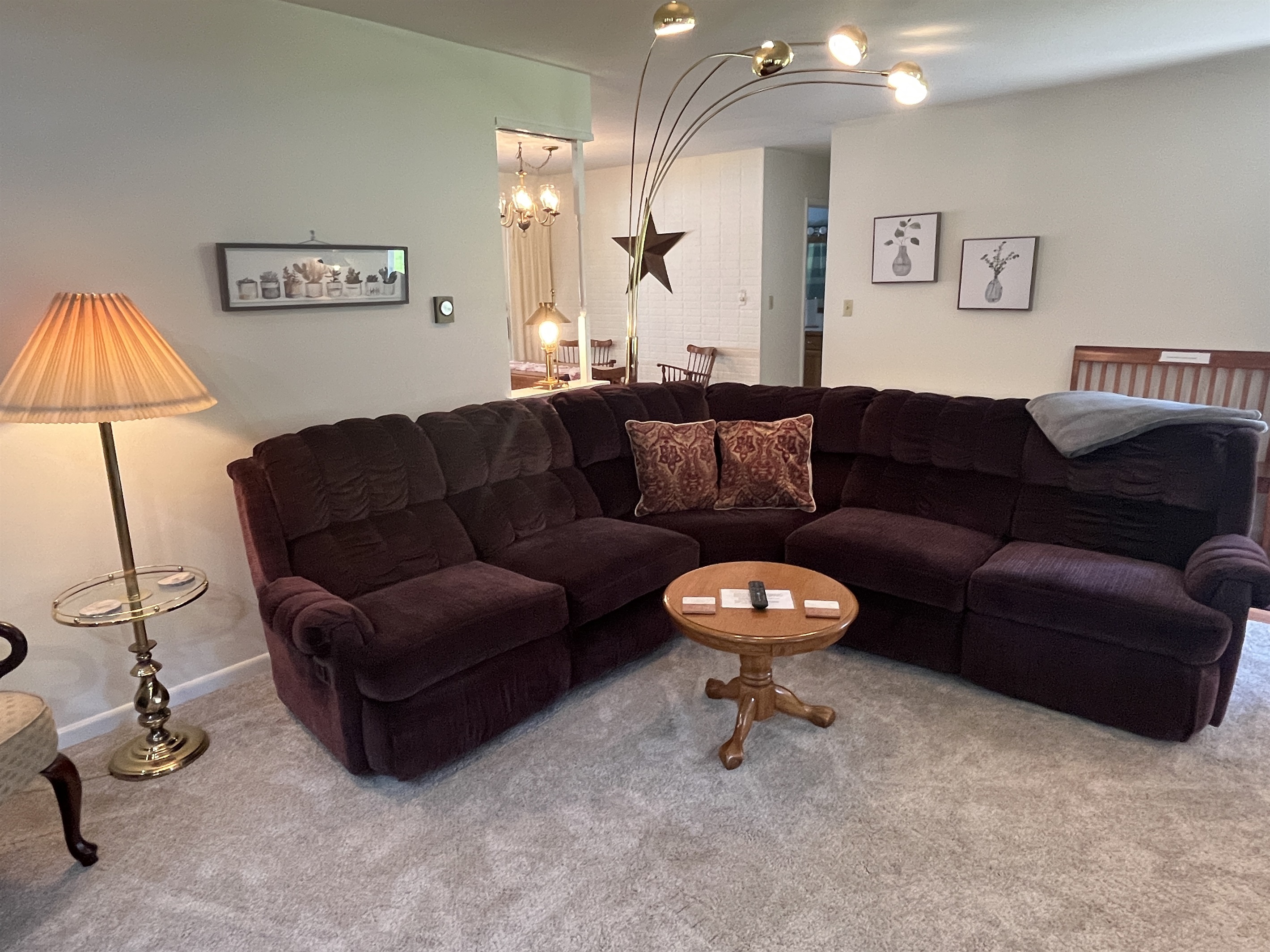 Living room into kitchen