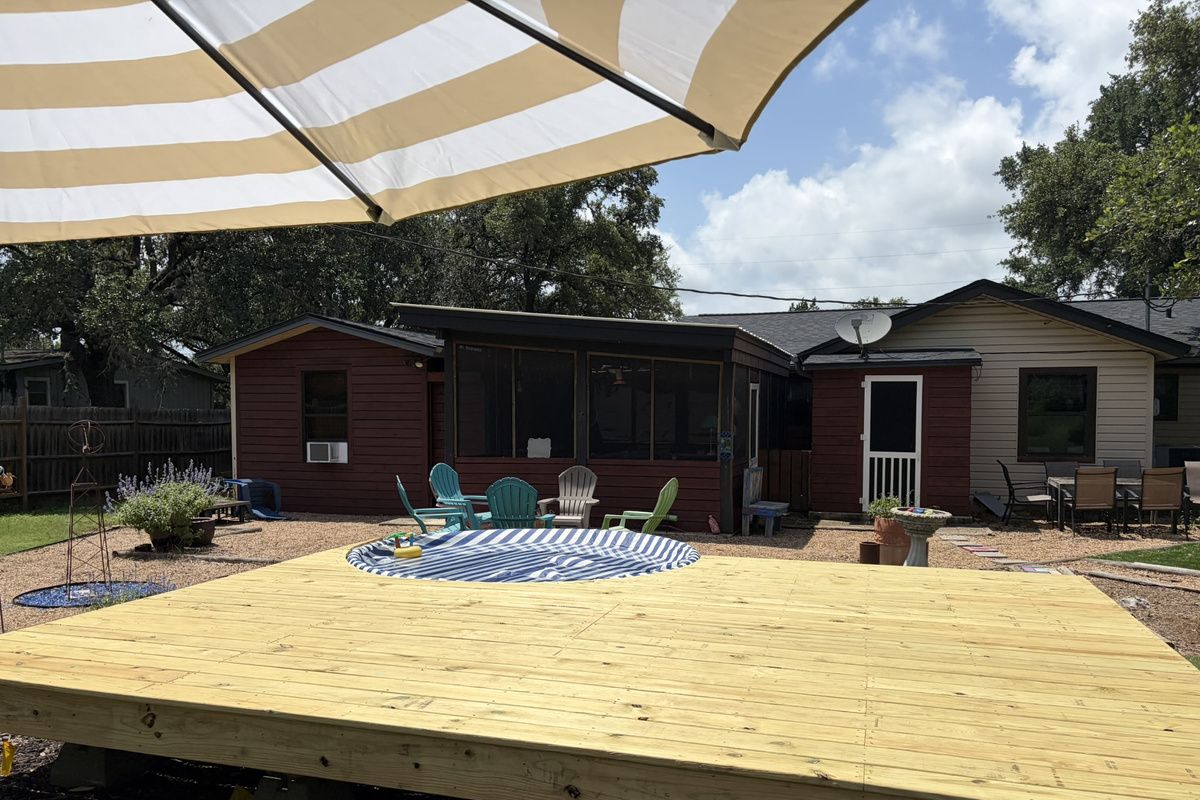 Take a dip during the to cool off and enjoy the fire pit at night