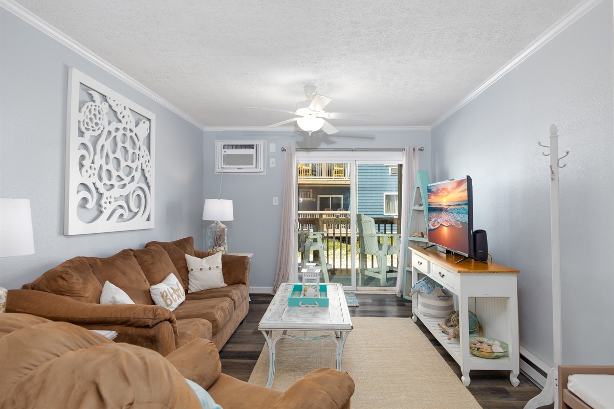 Living room with direct balcony access