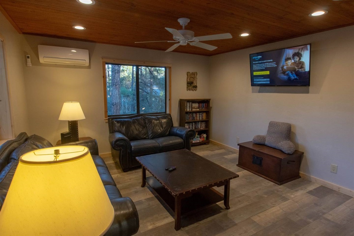 Loft has 55 inch Roku TV programming