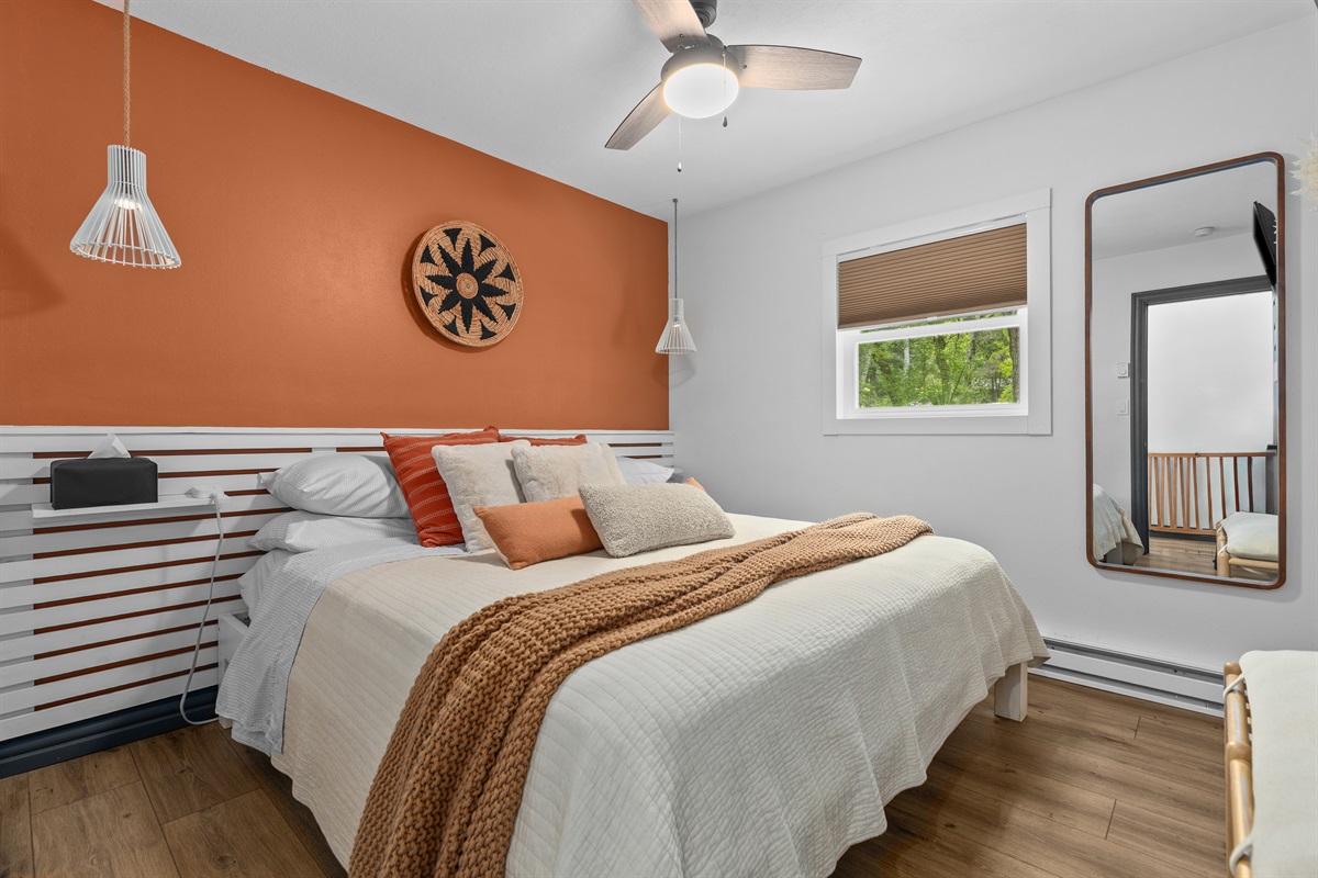 After a day on the lake, retreat to a spacious king bed and drift off in comfort.