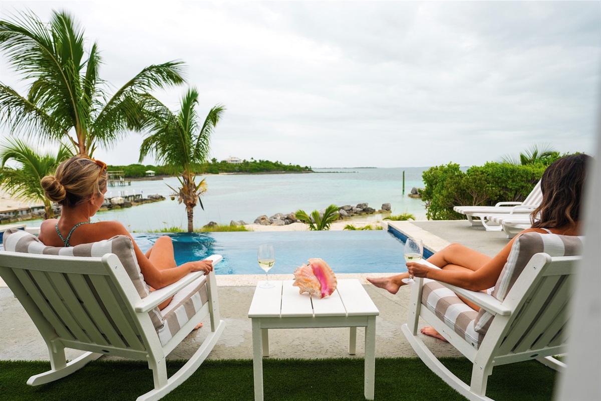 Heated pool overlooking the ocean, designed for slow mornings, sunset views, and effortless outdoor living.