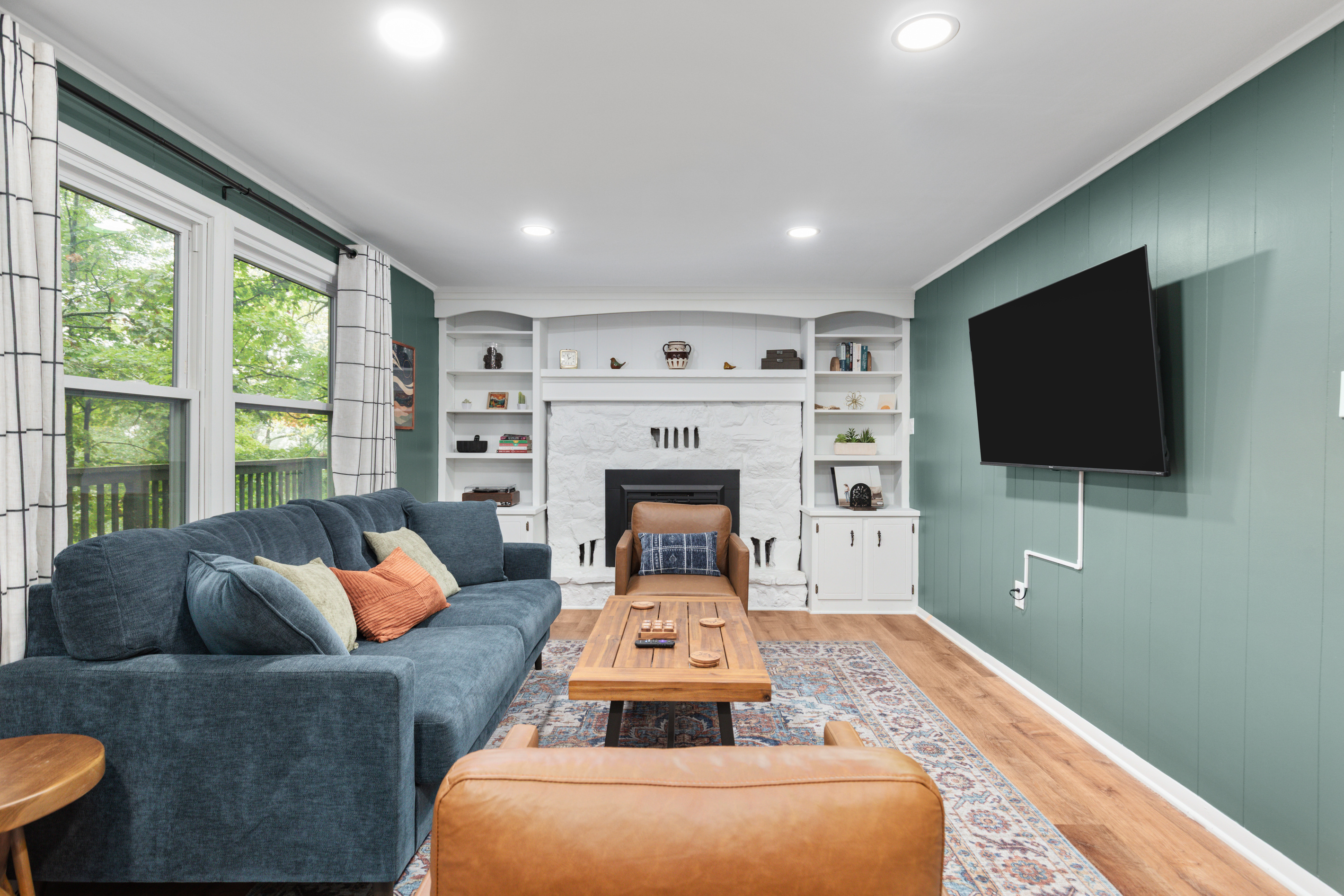 Curl up and stream your favorite show on the smart TV to cap off the day.