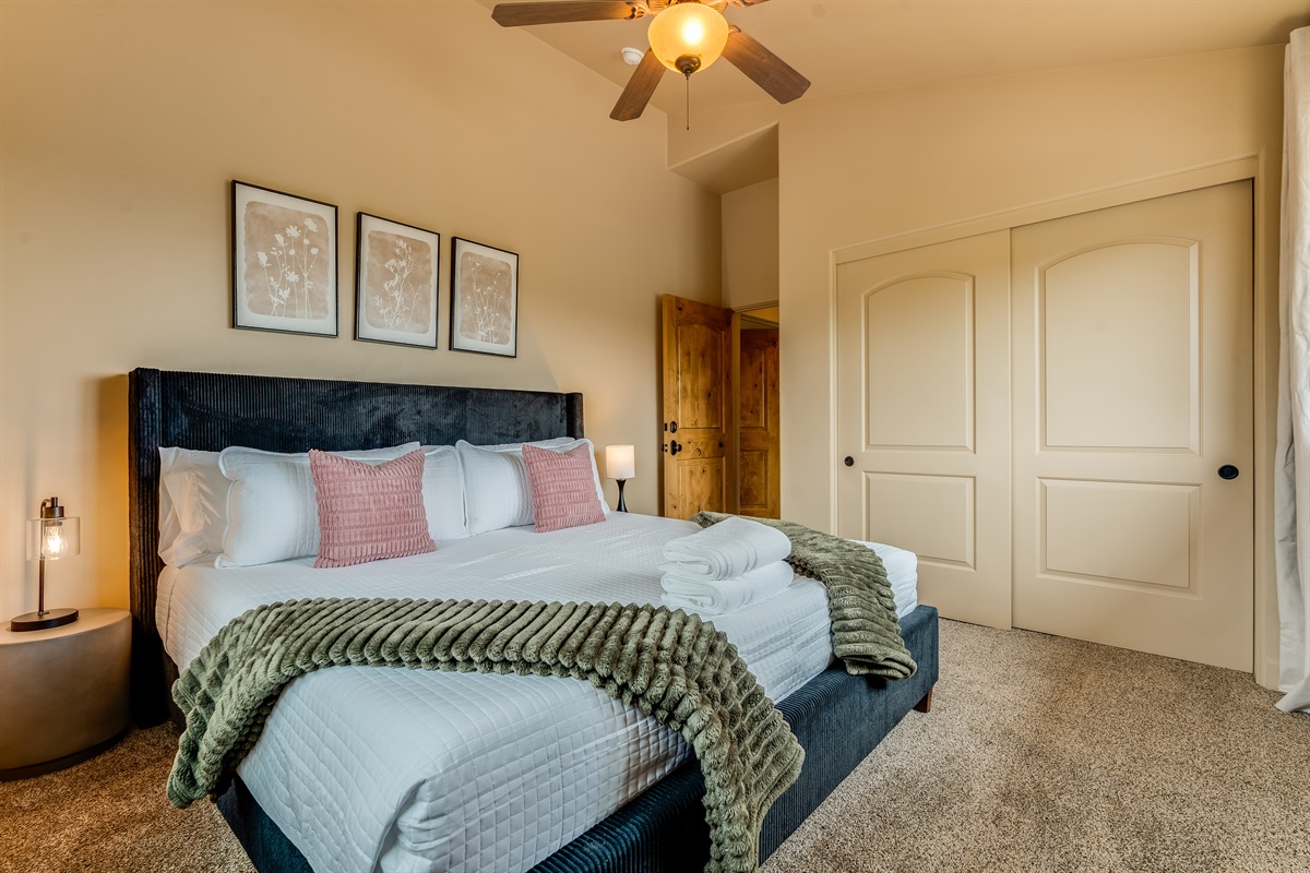 Upstairs Bedroom 1 with King sized bed