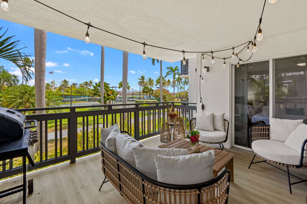 Relax outdoors and enjoy the island breeze from your private patio.