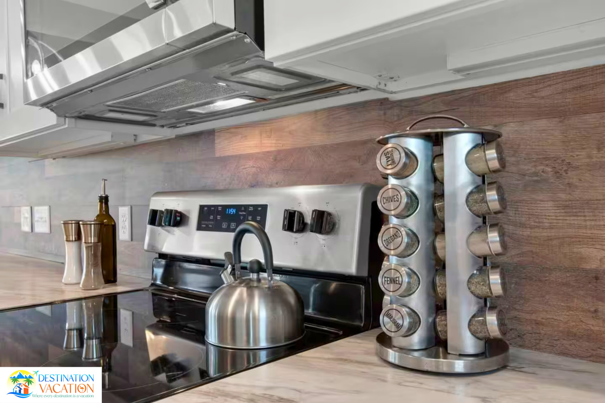 Fully equipped kitchen makes vacation cooking a breeze.