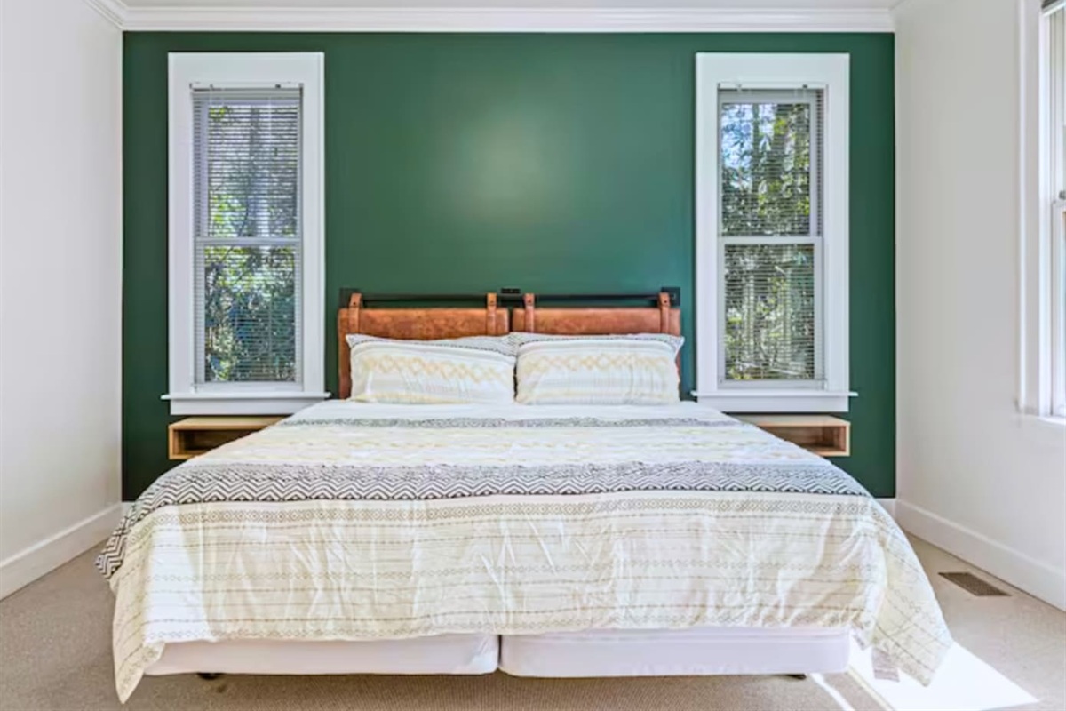 King Size Bed and Nightstands in the Bedroom