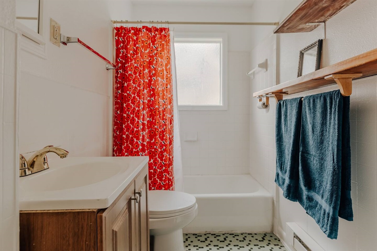 Full bath with tub and shower