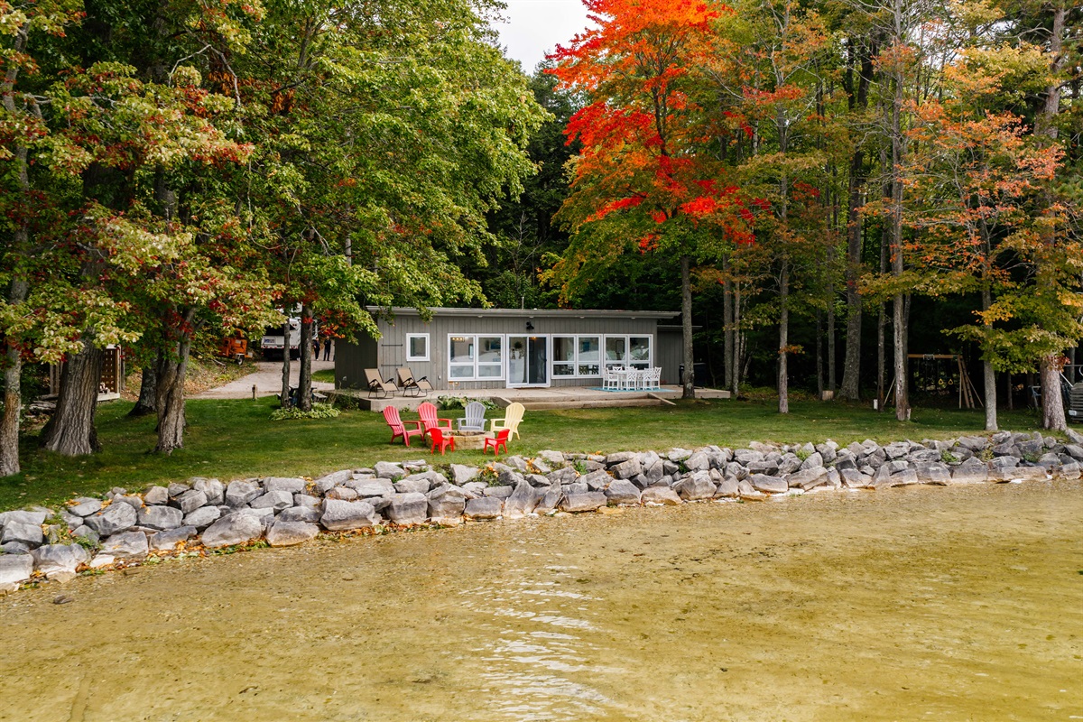 Cottage Surrounded by Fall Colors