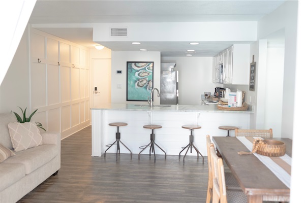 Additional seating at the Breakfast Bar
