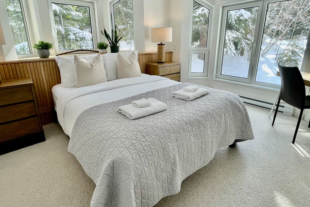 Surround windows in bedroom #2 provide a truly immersive Whistler Experience 