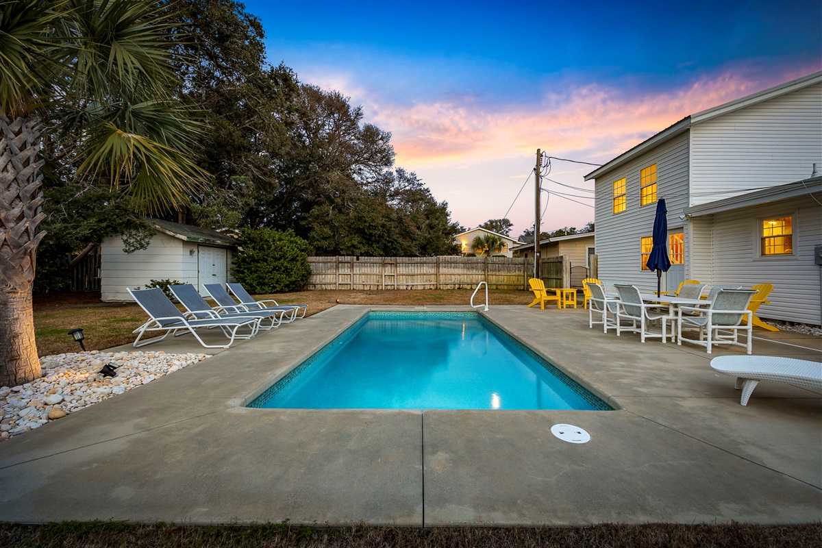 Private outdoor space for relaxing and grilling