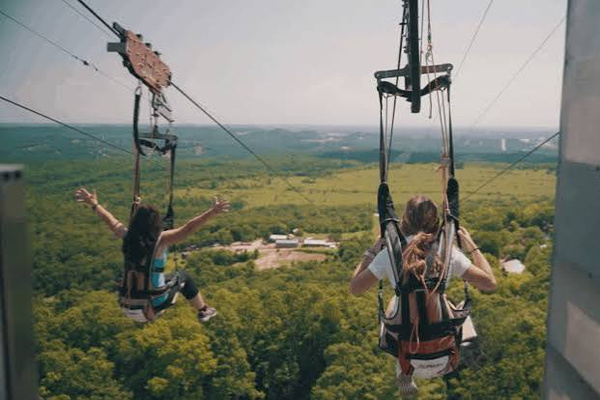 Zipline at Shepard of the Hills Inspiration Tower
