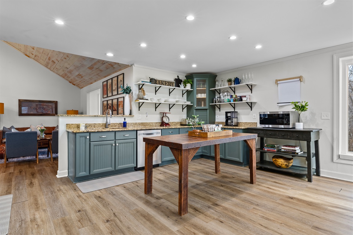 Kitchen opens to main living room.