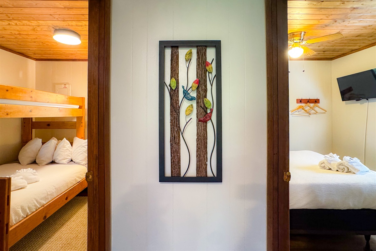 Two Bedrooms on the main level with a bathroom to share. 