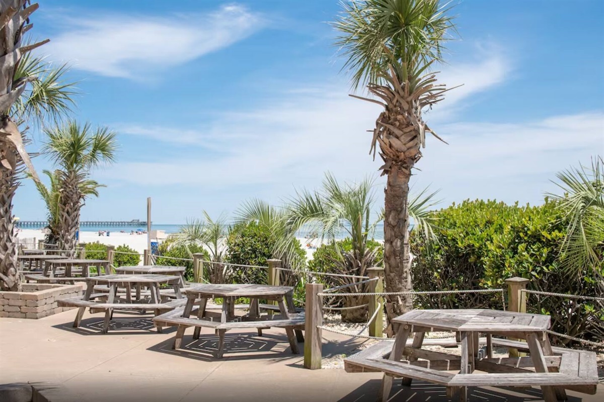 Enjoy a lunch outside with an ocean view. 