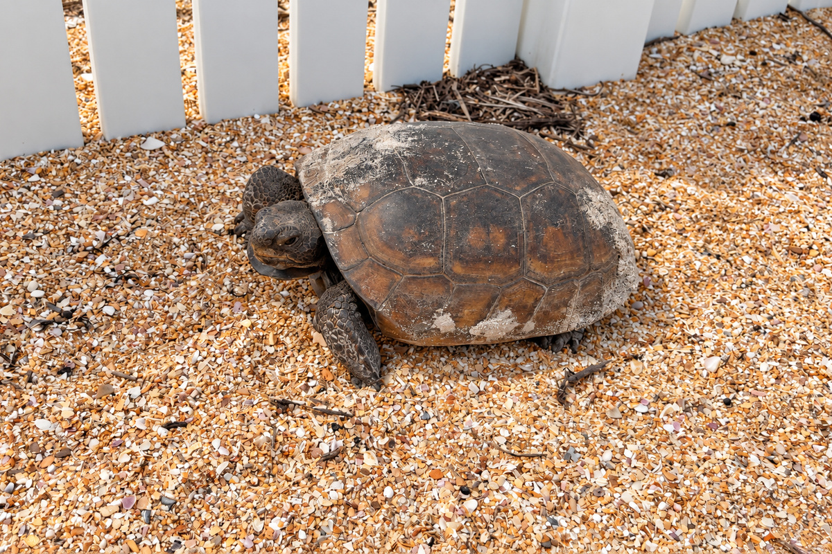 Gopher turtle on Beach access