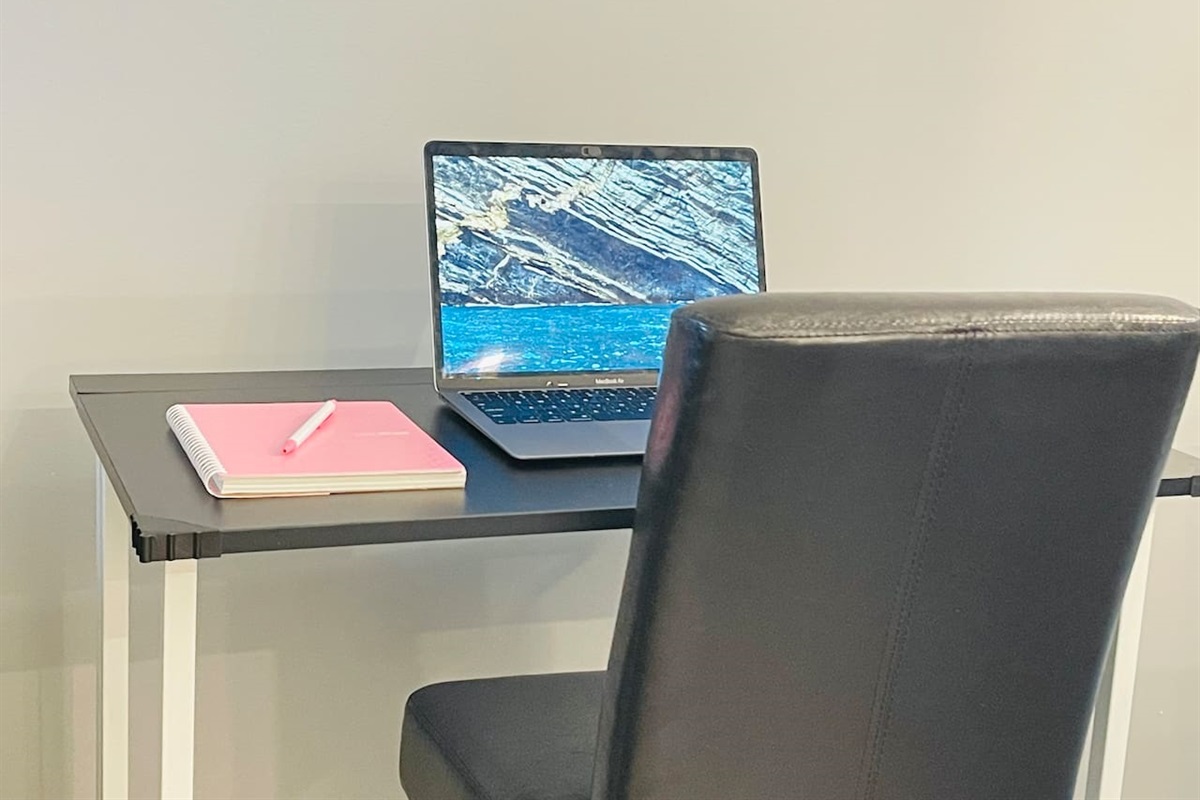 For Remote Workers we have a foldable desk that can be moved from room to room or set up in the Dining room. Desk will be in bedroom closet upon arrival. Although, we’re sure you’ll prefer to get your best work done at the beach. 