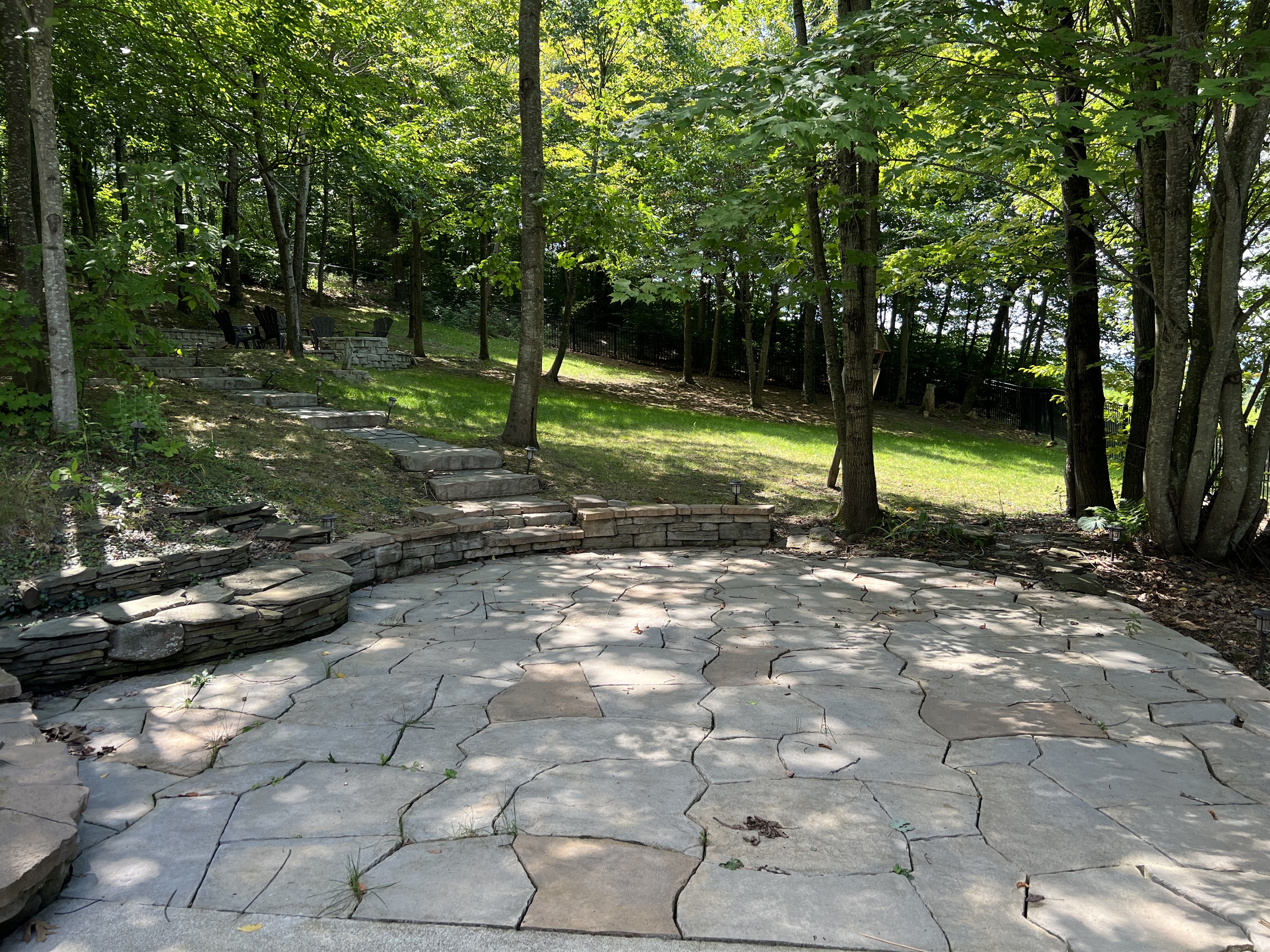 Custom stone patio.