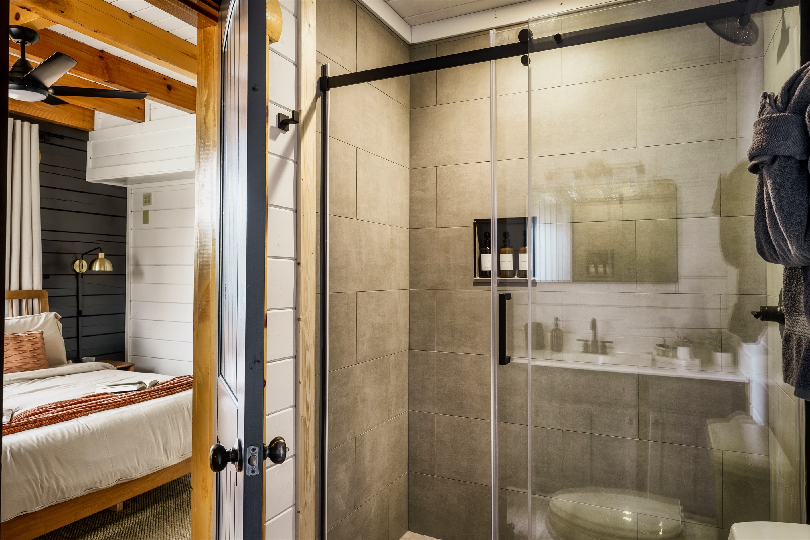 Fall into comfort in our serene king bed ensuite – where every moment feels like a blissful escape.