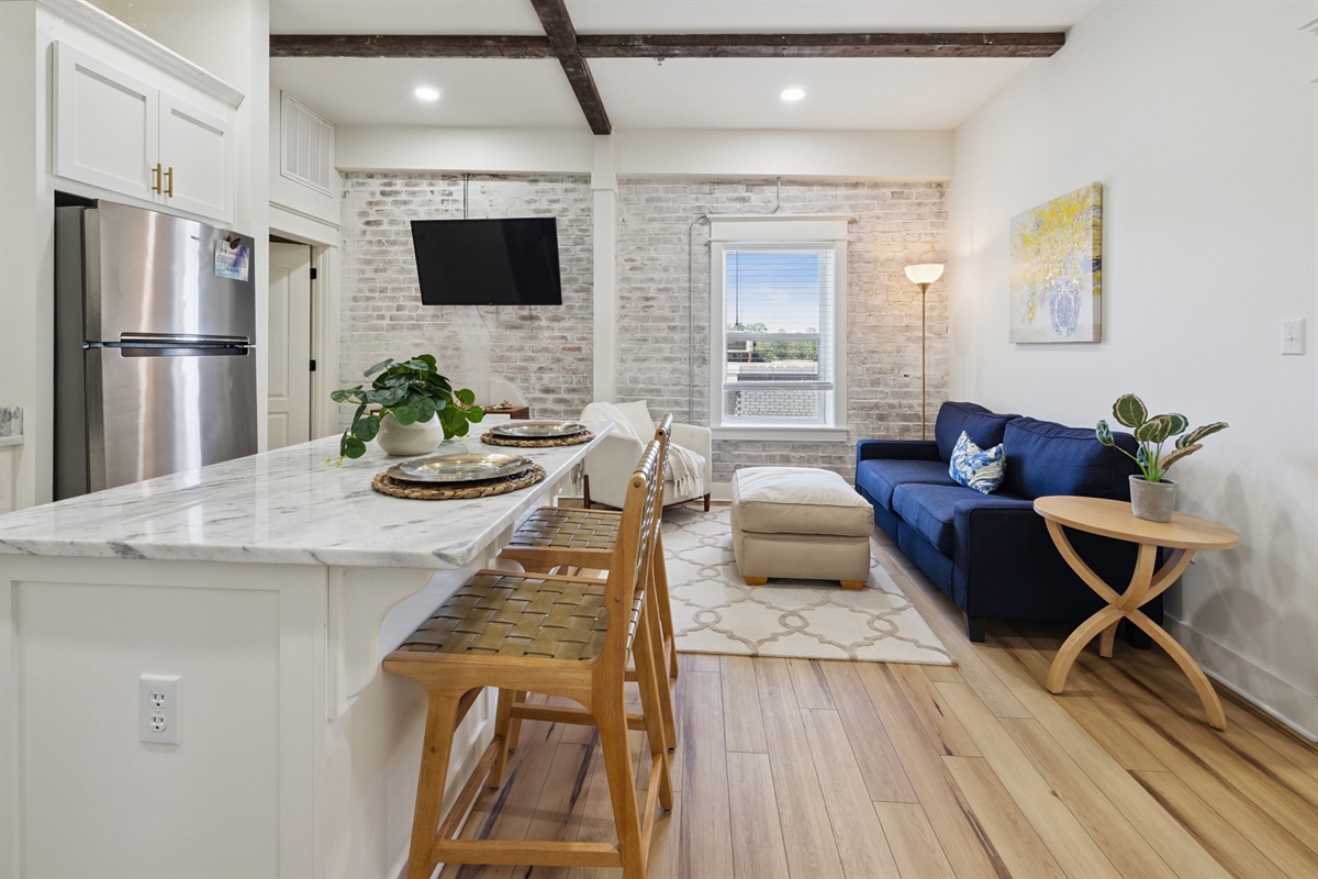 Open Living and Kitchen