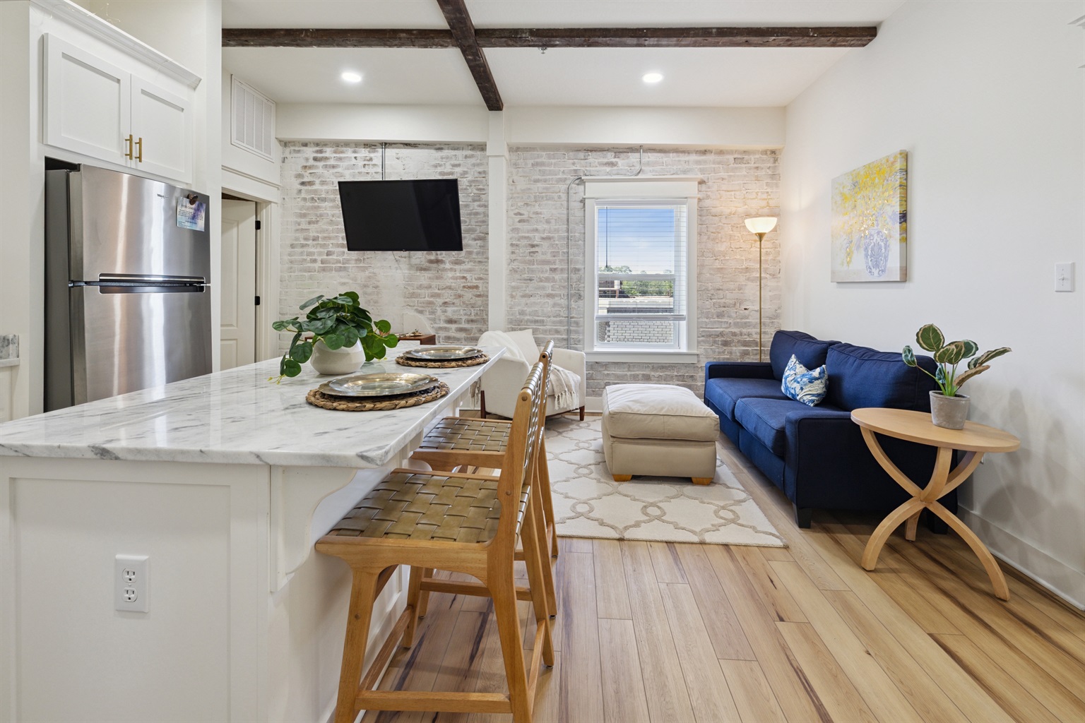 Open Living and Kitchen