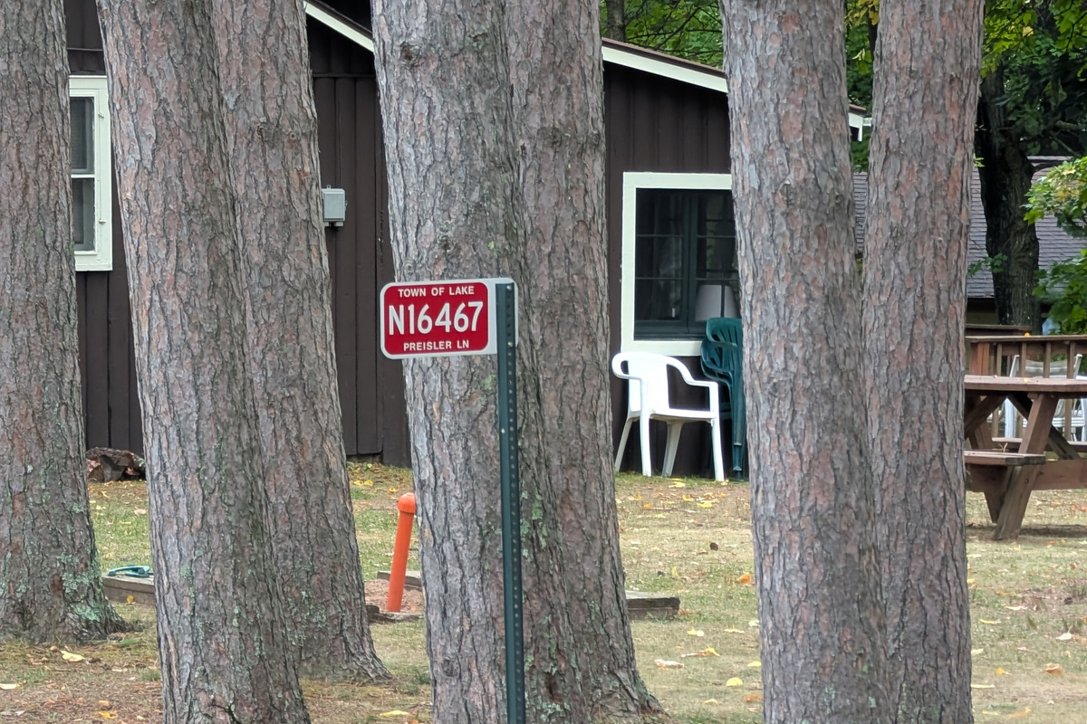 house number from the private driveway