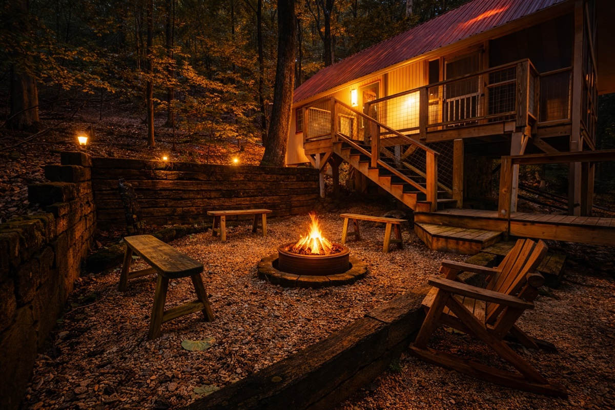 Enjoy evenings outside by the firepit!