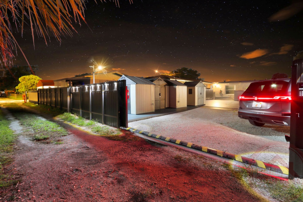 Parking Entrance Night View from North to South