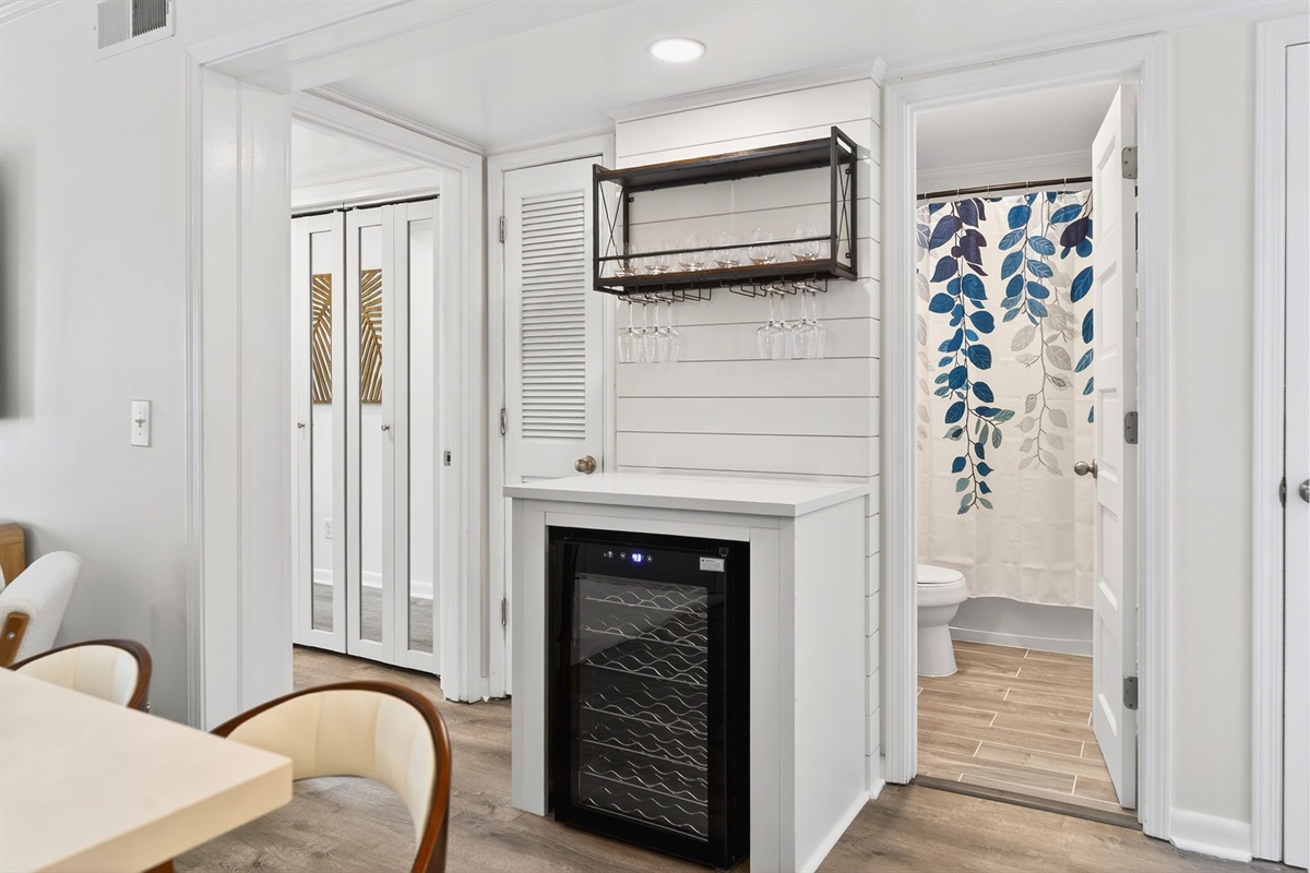 Mini Bar | Beach Break | IOP Escapes Vacation Rentals | 1400 Ocean Blvd 106B, Isle of Palms SC