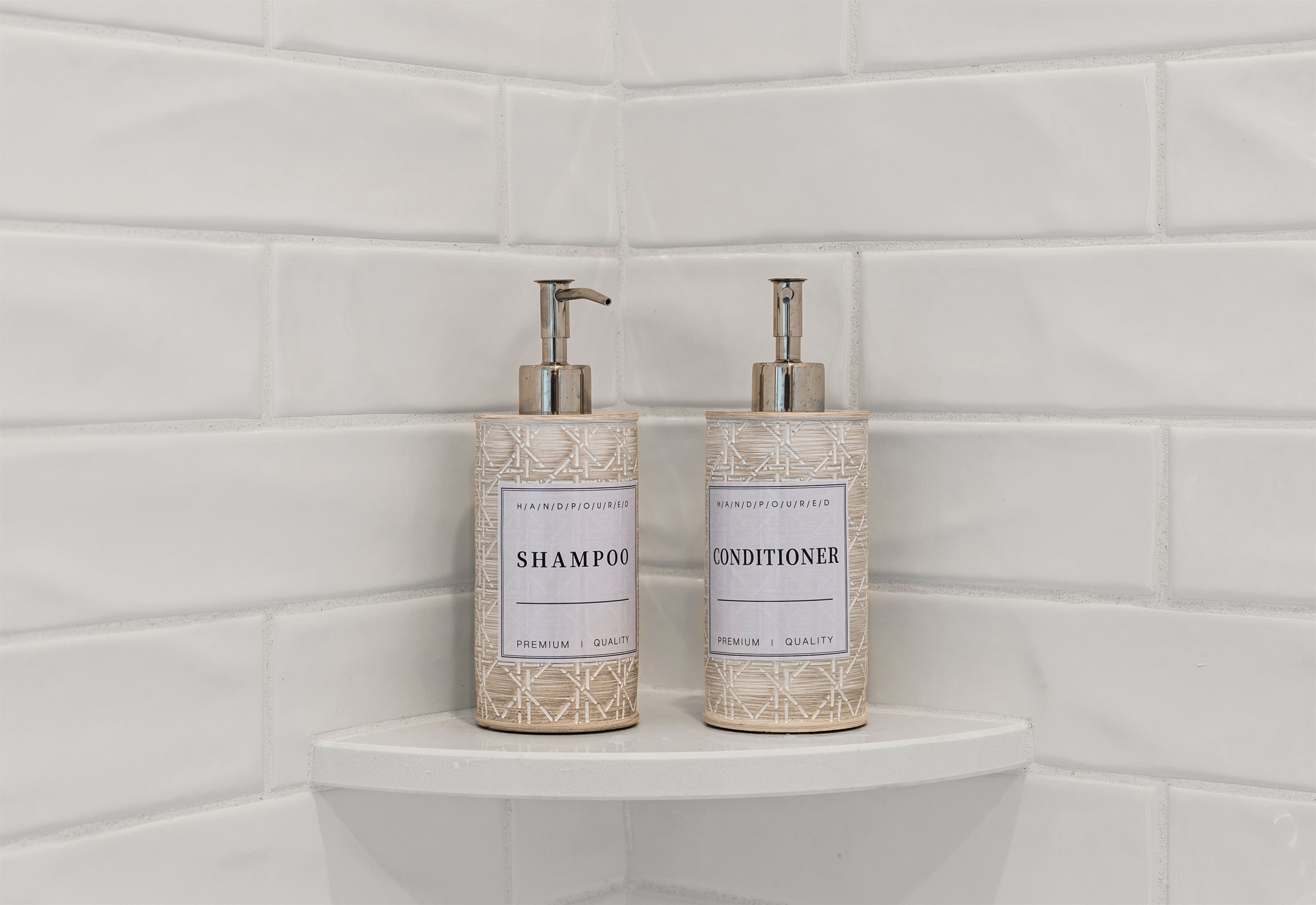 Thoughtful amenities include shampoo and conditioner for guests