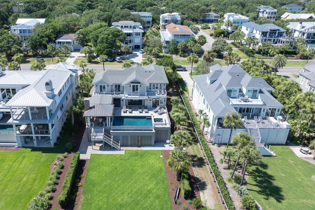 Aerial View | Beach Shelter | 3708 Palm Blvd | Isle of Palms, SC | IOP Escapes
